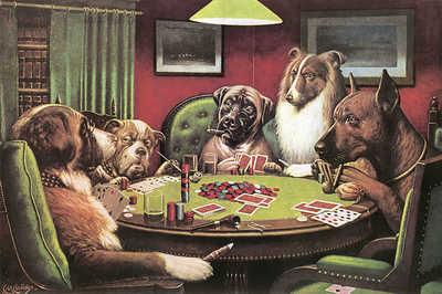 ポーカーをする犬レプリカが大活躍！